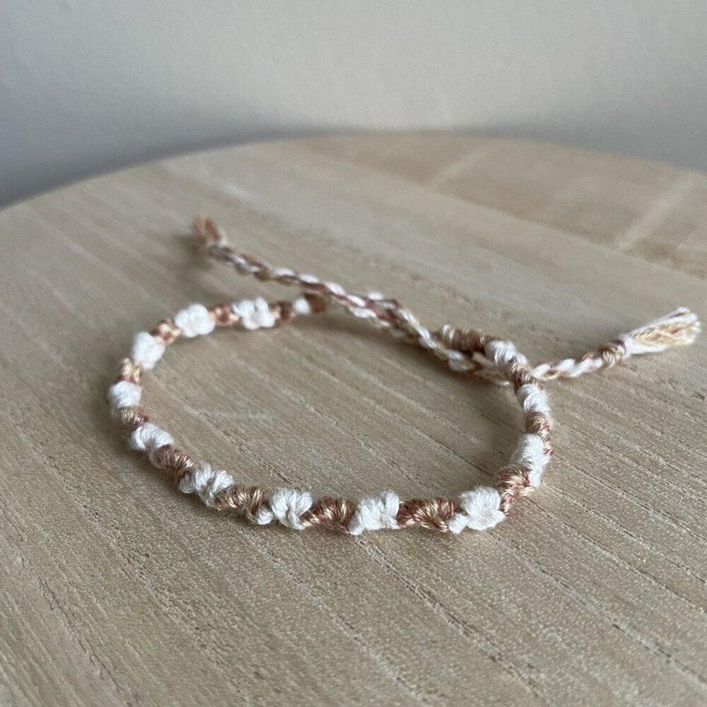Bernice Bracelet, anklet, trendy, comfortable, tie, embroidery thread, woven, gi